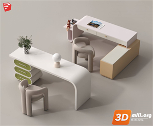 Kid's table and chairs Skp Files 